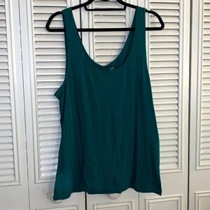 Old Navy Fitted and Ribbed Green Tank Top